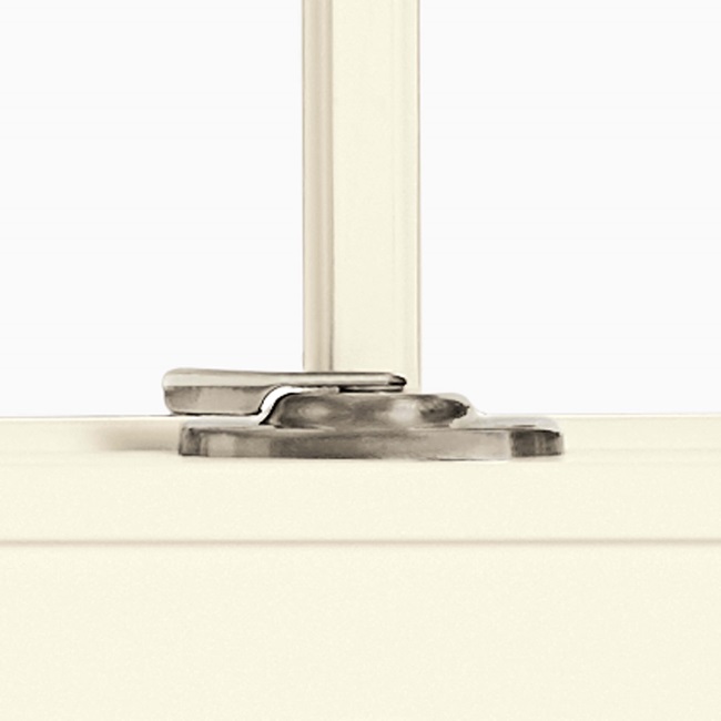 Satin Nickel Sash Lock On Window