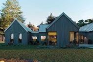 Exterior of home with Marvin Modern Casement and Direct Glaze Corner Windows