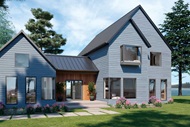 Exterior of home with Marvin Signature Modern direct glaze corner windows